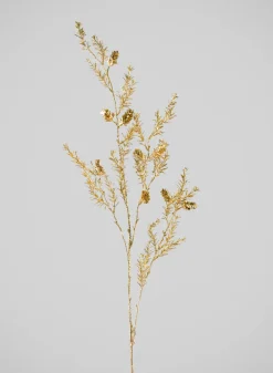 44in Long Gold Pine Needle Spray with Pinecones, Case of 12