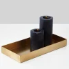 13in Long Gold Rectangular Iron Tray