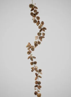 60in Long Gold Tipped Pinecone Garland, Case of 4