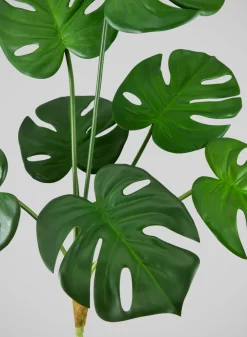 27in Long Green Monstera Leaf Spray, Case of 12
