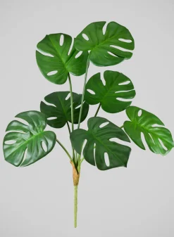 27in Long Green Monstera Leaf Spray, Case of 12