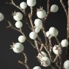 32in Long Iced Flocked Winter White Berry Pick, Case of 12