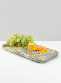 9.5in Long Jaipur Forest Brown Marble Tray