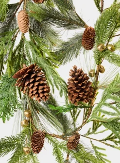 60in Long Jingle Bell Pine Cone Garland
