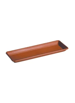 18.5in Long Kyoto Terracotta Rectangular Saucer
