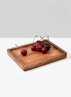 7in Long Lambok Wood Tray, Small, Set of 4