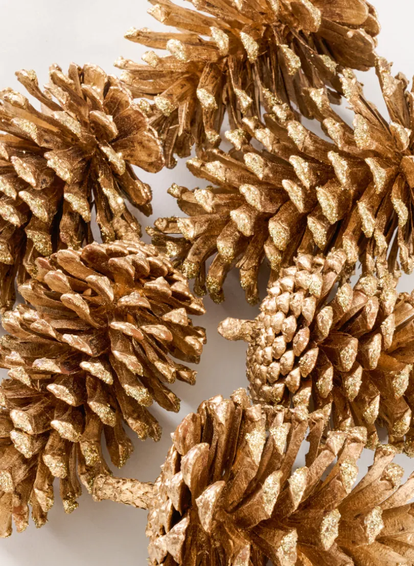 4.5in Long Large Golden Pinecone