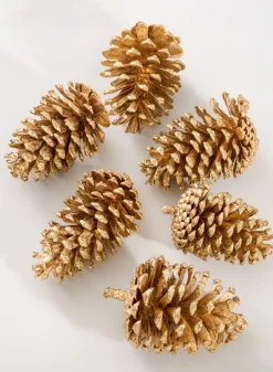4.5in Long Large Golden Pinecone