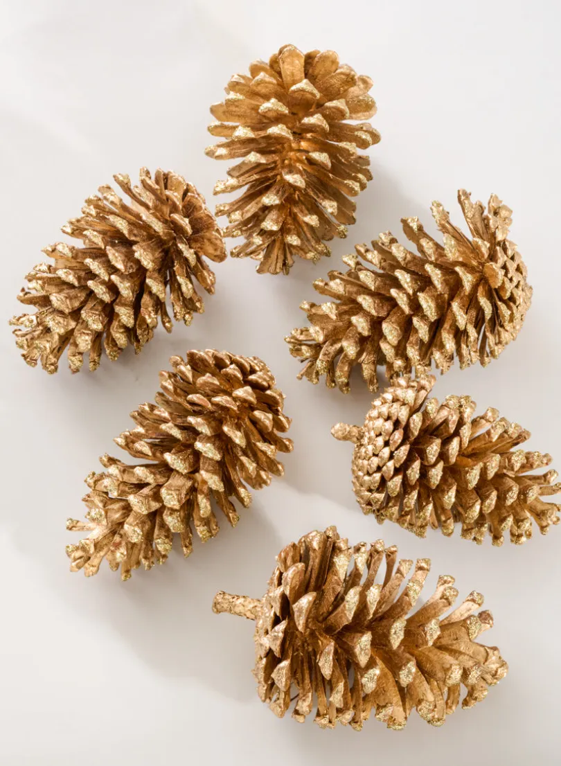 4.5in Long Large Golden Pinecone