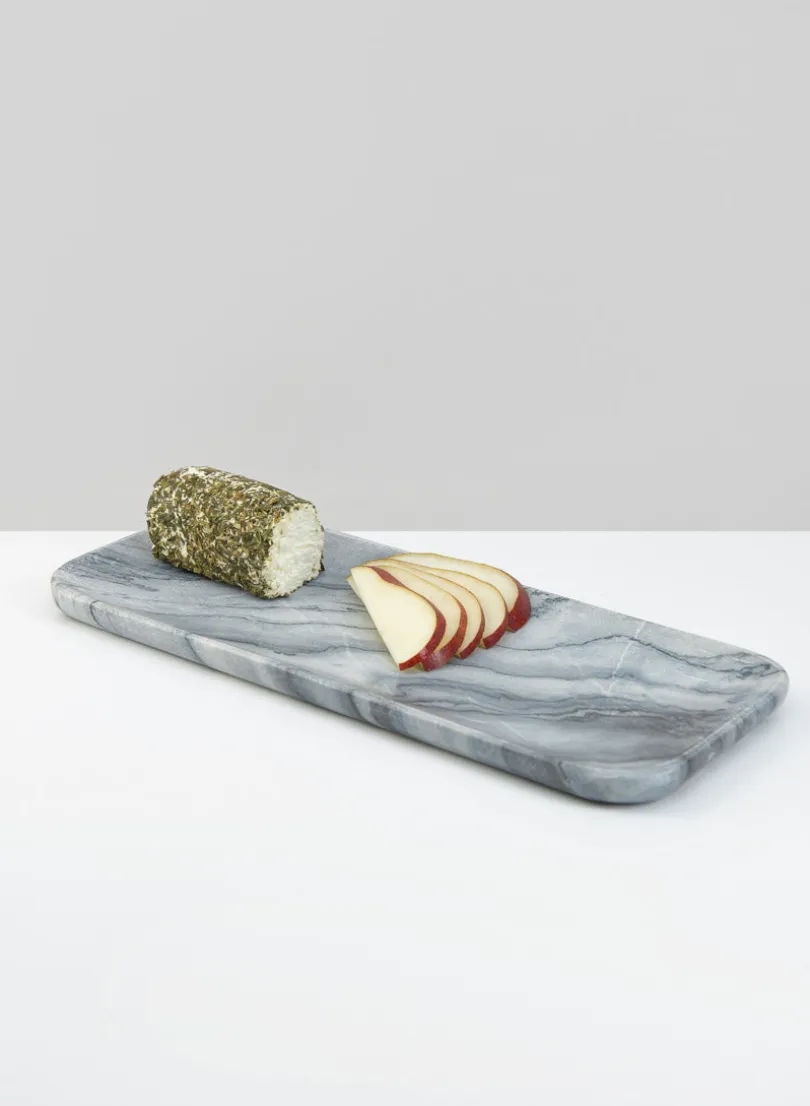 12in Long Lunigiana Gray Beveled Marble Tray