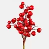 16in Long Matte Red Berries Pick, Large, Case of 12