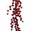 58in Long Matte Red Berry Garland, Case of 6