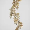65in Long Metallic Magnolia Leaves and Berry Garland