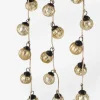 57in Long Mini Gold Ribbed Ornament Ball Garland