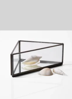8in Long Mirror Bottom Triangle Tray
