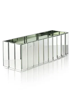 15.75in Long Mirror Strips Rectangle Glass Vase