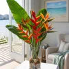53in Long Orange Heliconia Stem