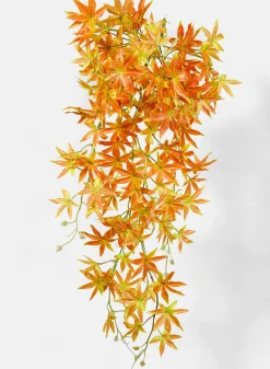 33in Long Orange Maple Leaf Bush
