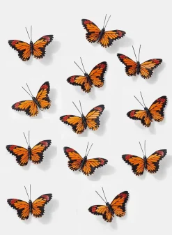 3.5in Long Orange Monarch Butterflies, Set of 12