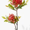 36in Long Orange & Red Berry Branch