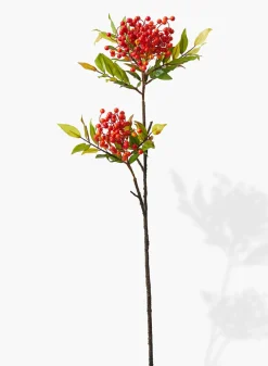 36in Long Orange & Red Berry Branch