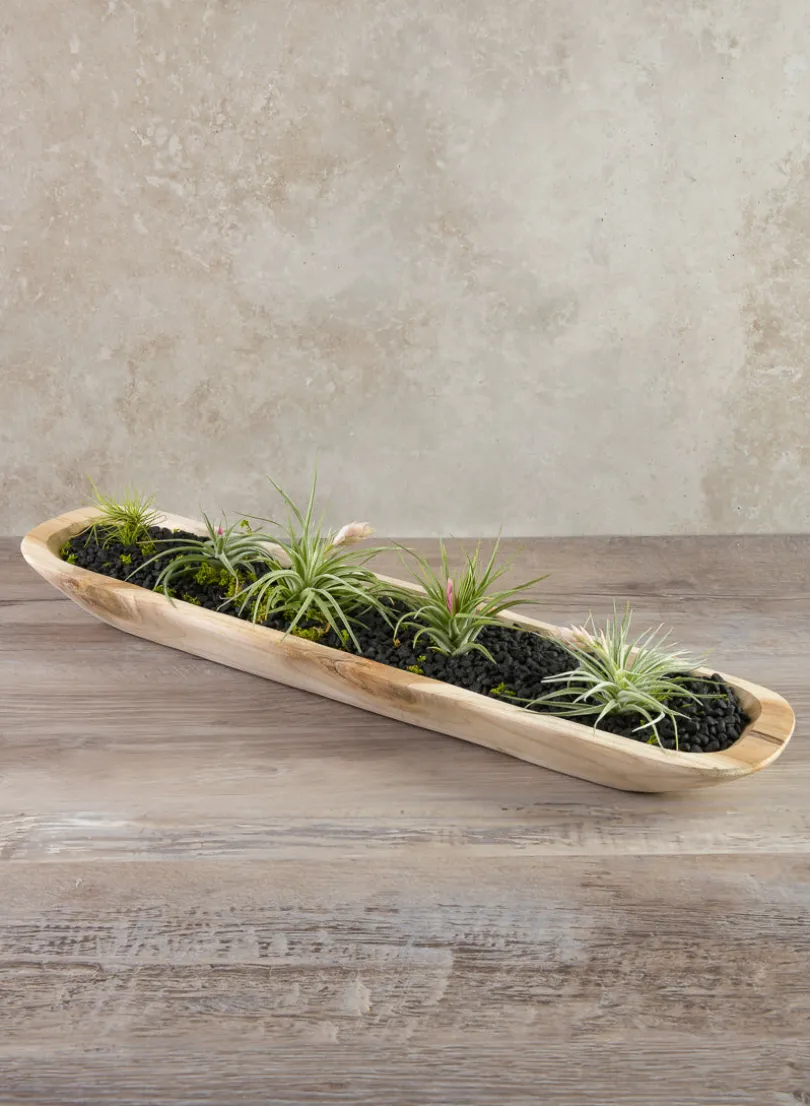 24in Long Padang Rectangular Wood Bowl