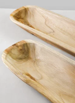 24in Long Padang Rectangular Wood Bowl