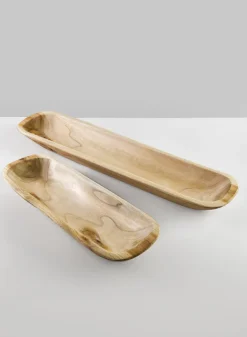 24in Long Padang Rectangular Wood Bowl
