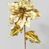 31in Long Pale Gold Poinsettia Stem, Case of 12