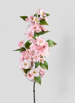 33in Long Pale Pink Cherry Blossom Spray