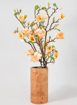 42in Long Peach Magnolia Blossom Branch, Case of 12