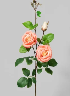 35in Long Peach Rose Spray, Case of 12