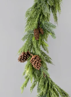 72in Long Pine Garland with Pine Cones