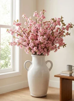 50in Long Pink Cherry Blossom Branch, Case of 6