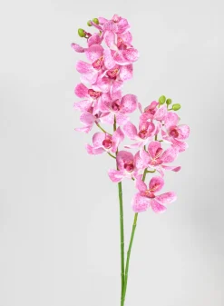 33in Long Pink Double Orchid Stem, Case of 12