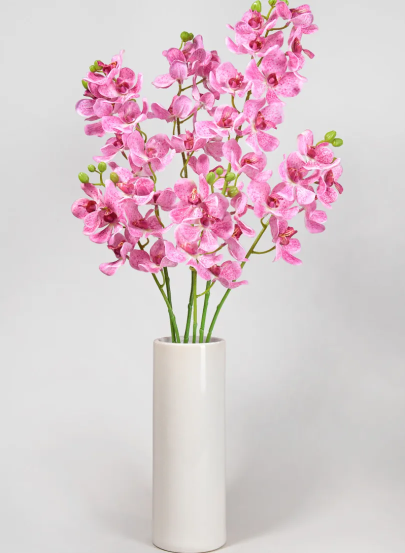 33in Long Pink Double Orchid Stem, Case of 12