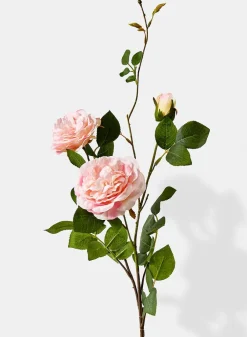 35in Long Pink Peony Rose Spray, Case of 12