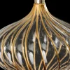 6in Long Plastic "Real Glass Look" Antique Clear Gold Onion Ornament