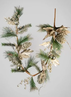 60in Long Poinsettia Garland