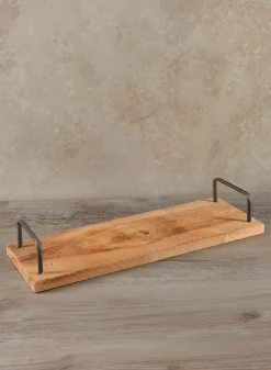 18in Long Raw Wood Serving Tray