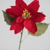 24in Long Real Touch Real Look Red Poinsettia Stem