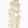 55in Long Real Touch White Glitter Phalaenopsis Orchid Stem, Bundle of 12