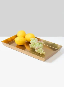 12in Long Rectangular Le Mans Gold Tray