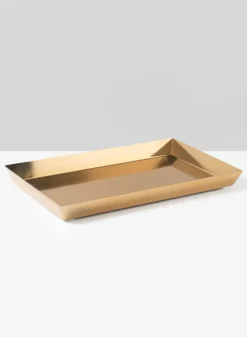 12in Long Rectangular Le Mans Gold Tray