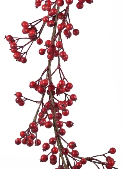 60.5in Long Red Berry & Pomegranate Garland, Case of 4