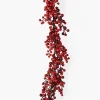 58in Long Red & Burgundy Berry Garland, Case of 4