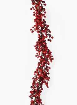 58in Long Red & Burgundy Berry Garland, Case of 4
