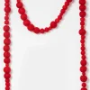 58in Long Red Felt Step Ball Garland