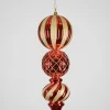 20in Long Red Gold Glitter Giant Finial Plastic Ornament