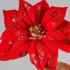 26in Long Red Poinsettia Spray
